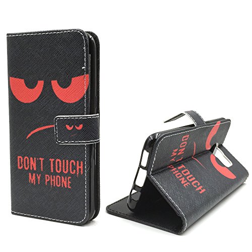 König Design Handyhülle Kompatibel mit Samsung Galaxy S7 Edge Handytasche Schutzhülle Tasche Flip Case mit Kreditkartenfächern - Don't Touch My Phone Rot Schwarz König Design Handyhülle Kompatibel mit Samsung Galaxy S7 Edge Handytasche Schutzhülle Tasche Flip Case mit Kreditkartenfächern - Don't Touch My Phone Rot Schwarz von König Design