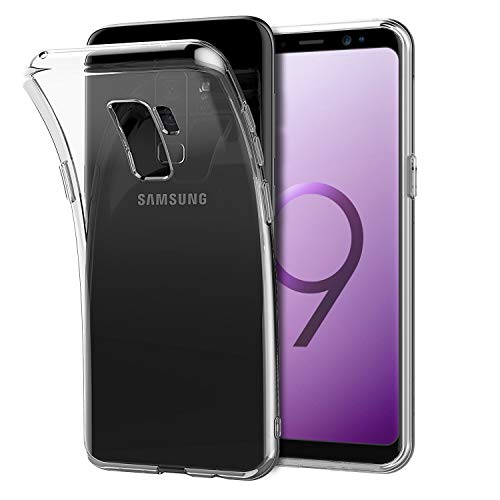 König Design Handyhülle Kompatibel mit Samsung Galaxy S9 Plus durchsichtige Schutz-Hülle Transparent Silikon Slim Case Plastik Cover durchsichtig von König Design