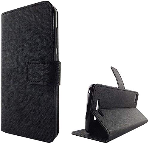 König Design Handyhülle Kompatibel mit Wiko Jerry Handytasche Schutzhülle Tasche Flip Case mit Kreditkartenfächern - Onyx Schwarz König Design Handyhülle Kompatibel mit Wiko Jerry Handytasche Schutzhülle Tasche Flip Case mit Kreditkartenfächern - Onyx Schwarz von König Design
