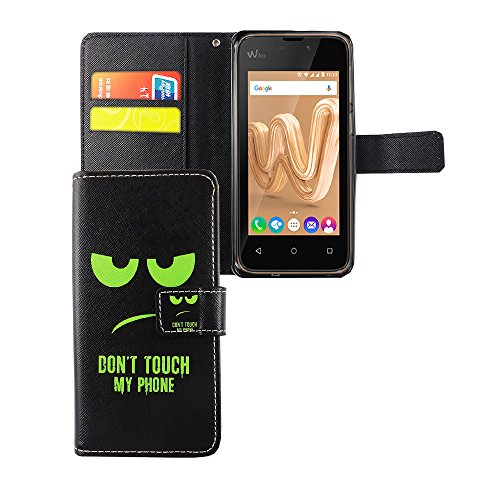 König Design Handyhülle Kompatibel mit Wiko Lenny 3 Max Handytasche Schutzhülle Tasche Flip Case mit Kreditkartenfächern - Don't Touch My Phone Grün Schwarz König Design Handyhülle Kompatibel mit Wiko Lenny 3 Max Handytasche Schutzhülle Tasche Flip Case mit Kreditkartenfächern - Don't Touch My Phone Grün Schwarz von König Design