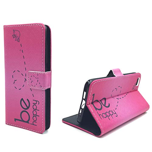 König Design Handyhülle Kompatibel mit Xiaomi Mi 5 Handytasche Schutzhülle Tasche Flip Case mit Kreditkartenfächern - Be Happy Design Pink König Design Handyhülle Kompatibel mit Xiaomi Mi 5 Handytasche Schutzhülle Tasche Flip Case mit Kreditkartenfächern - Be Happy Design Pink von König Design