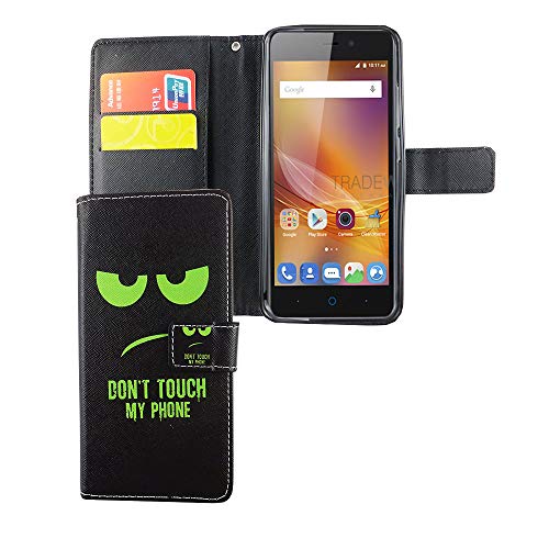 König Design Handyhülle Kompatibel mit ZTE Blade A452 Handytasche Schutzhülle Tasche Flip Case mit Kreditkartenfächern - Don't Touch My Phone Grün Schwarz König Design Handyhülle Kompatibel mit ZTE Blade A452 Handytasche Schutzhülle Tasche Flip Case mit Kreditkartenfächern - Don't Touch My Phone Grün Schwarz von König Design