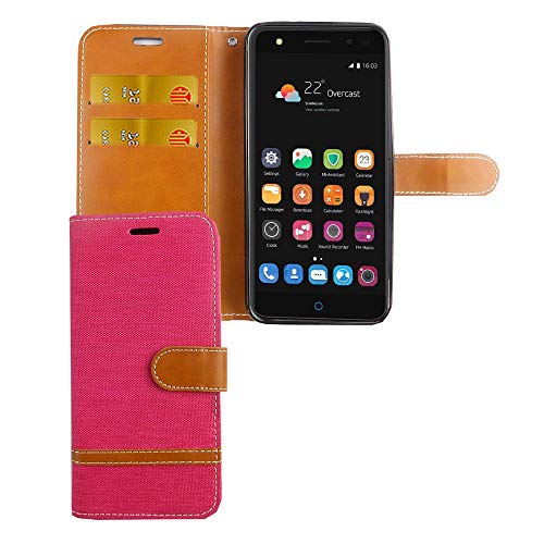 König Design Handyhülle Kompatibel mit ZTE Blade V7 Lite Schutz-Tasche Case Cover Kartenfach Etui Wallet Pink König Design Handyhülle Kompatibel mit ZTE Blade V7 Lite Schutz-Tasche Case Cover Kartenfach Etui Wallet Pink von König Design
