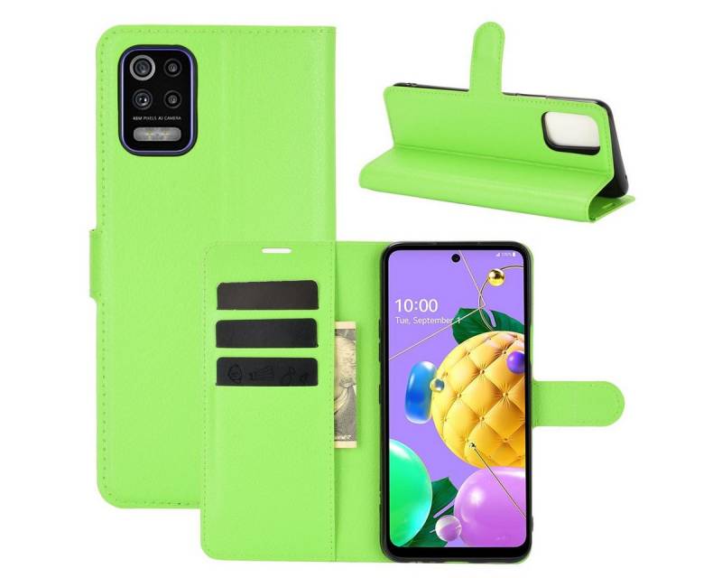 König Design Handyhülle LG K52, Schutzhülle Schutztasche Case Cover Etuis Wallet Klapptasche Bookstyle von König Design