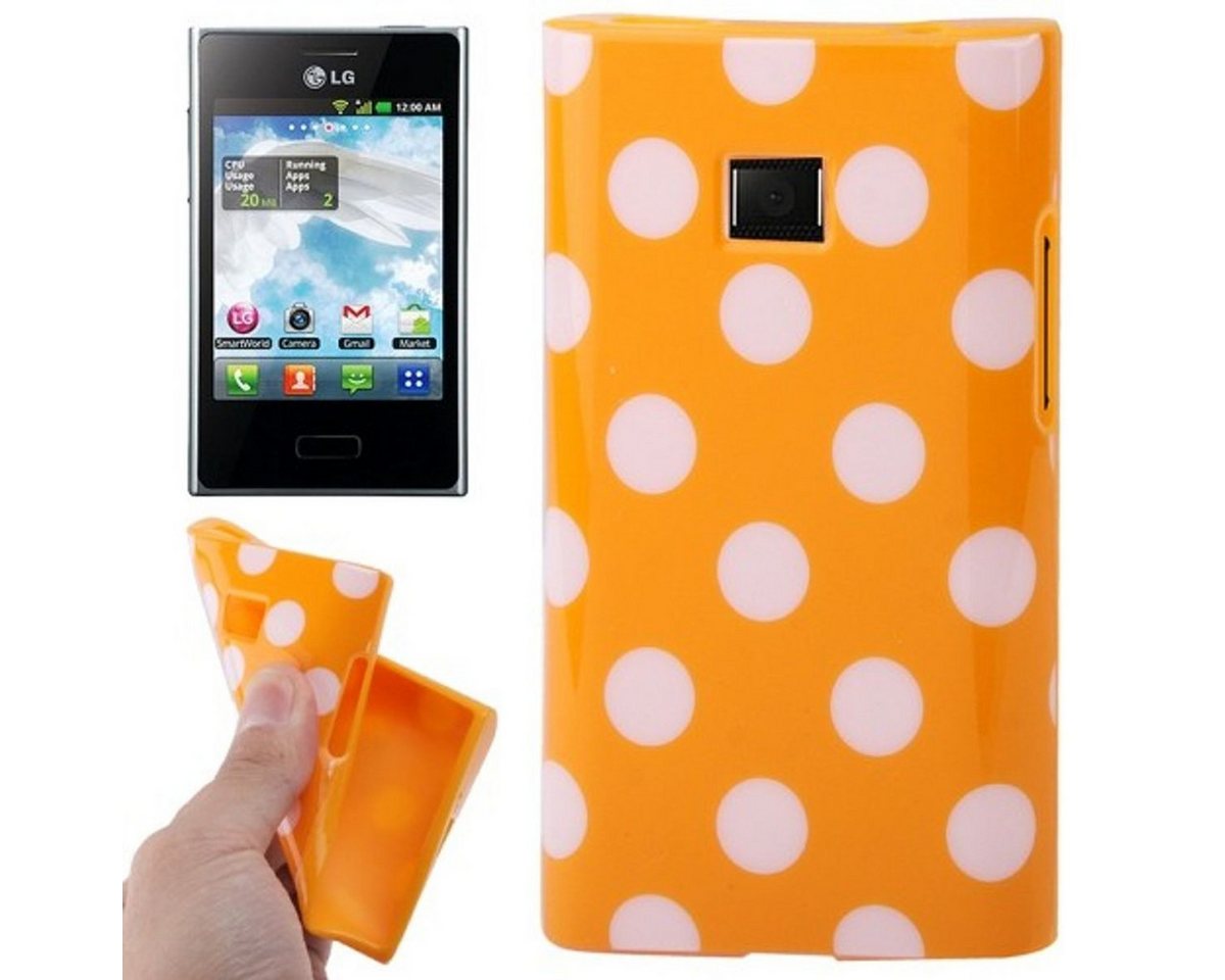 König Design Handyhülle LG Optimus L3, LG Optimus L3 Handyhülle Backcover Orange von König Design