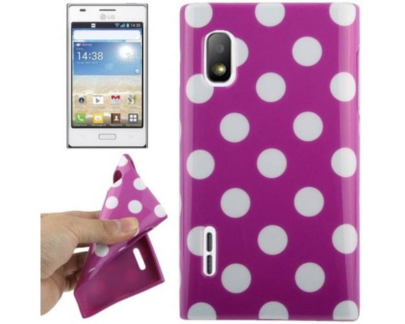 König Design Handyhülle LG Optimus L5 E612, LG Optimus L5 E612 Handyhülle Backcover Violett von König Design