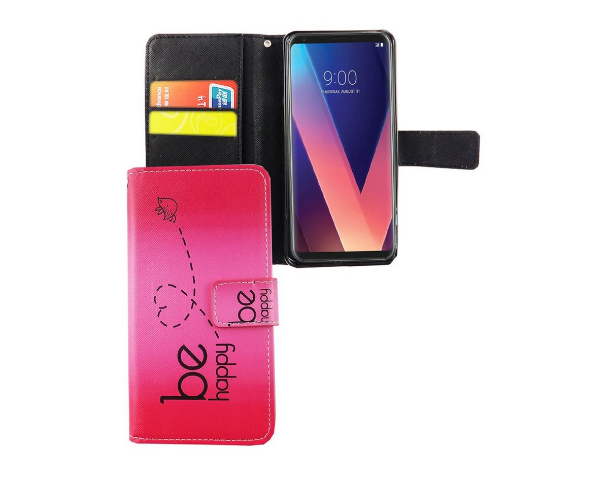 König Design Handyhülle LG V30, LG V30 Handyhülle Bookcover Rosa von König Design