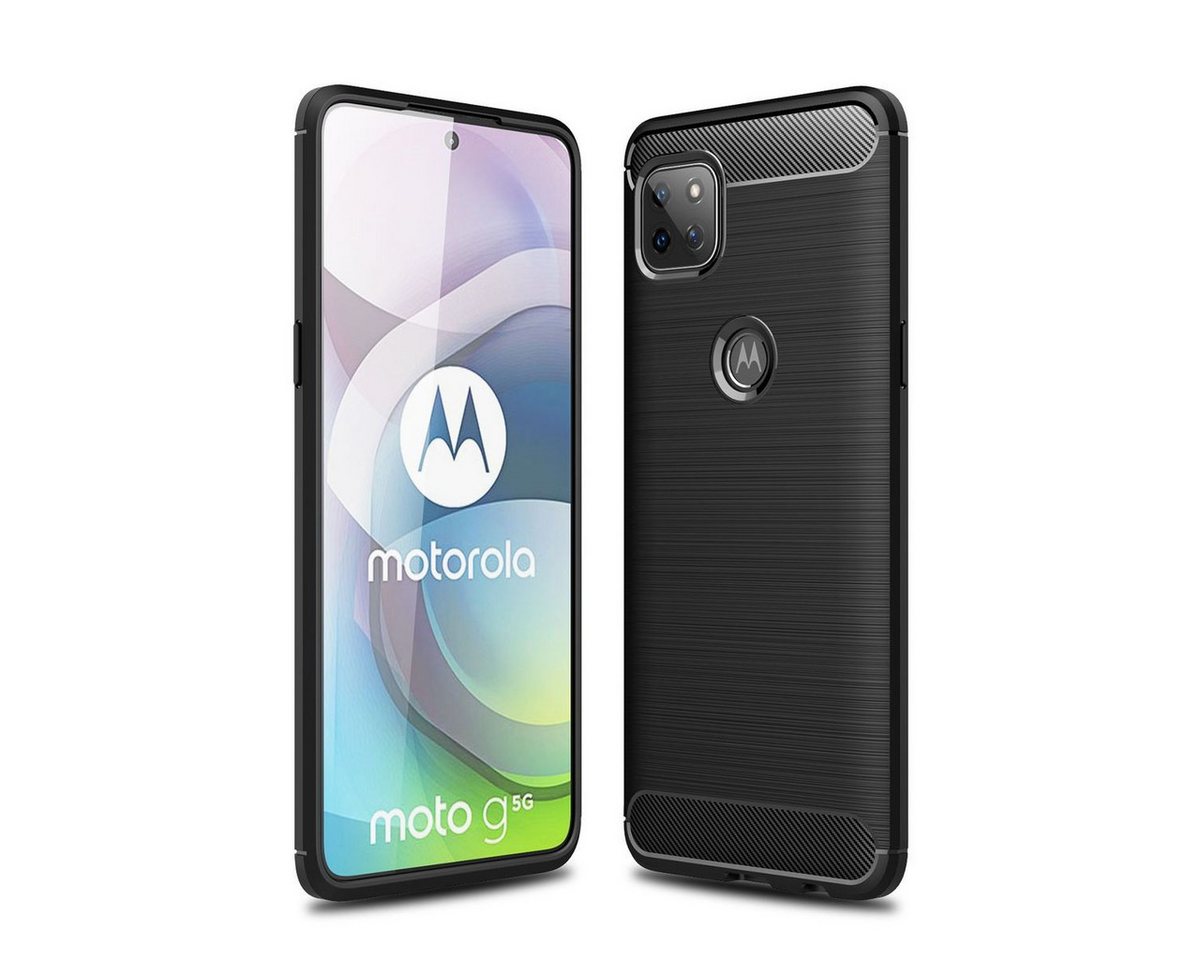 König Design Handyhülle Motorola Moto G 5G, Motorola Moto G 5G Handyhülle Backcover Schwarz von König Design