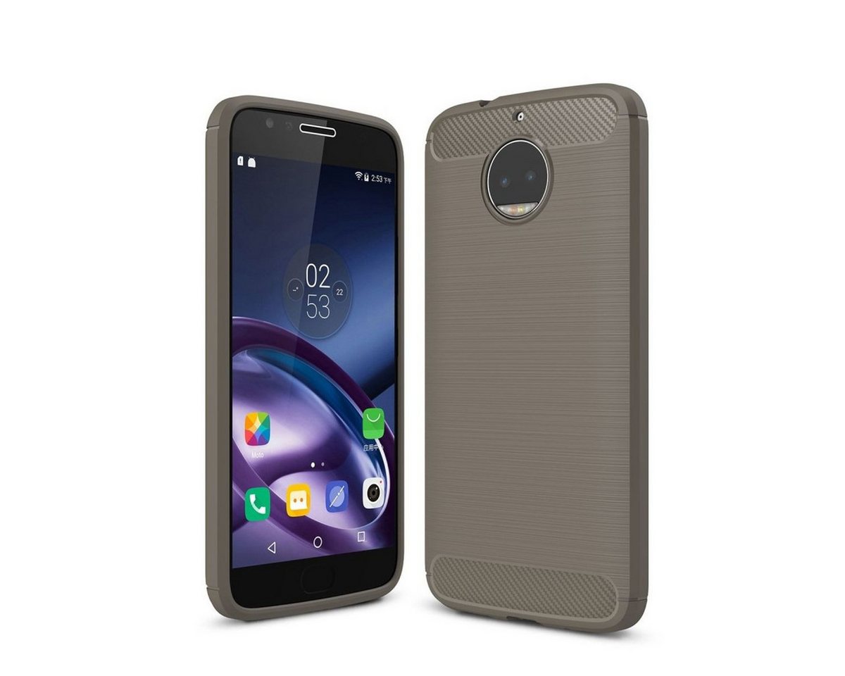 König Design Handyhülle Motorola Moto G5S Plus, Motorola Moto G5S Plus Handyhülle Carbon Optik Backcover Grau König Design Handyhülle Motorola Moto G5S Plus, Motorola Moto G5S Plus Handyhülle Carbon Optik Backcover Grau von König Design