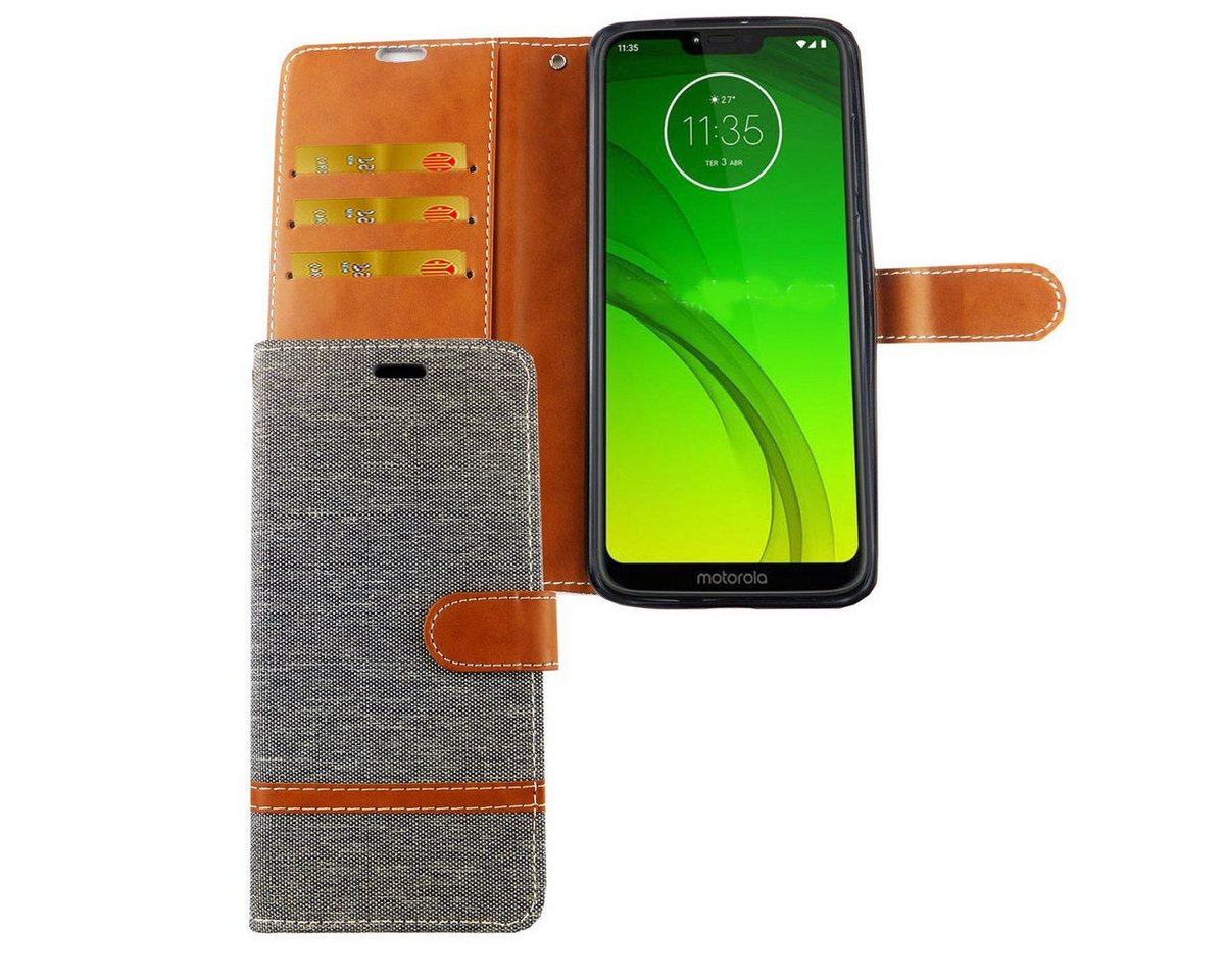 König Design Handyhülle Motorola Moto G7, Motorola Moto G7 Handyhülle Bookcover Grau König Design Handyhülle Motorola Moto G7, Motorola Moto G7 Handyhülle Bookcover Grau von König Design