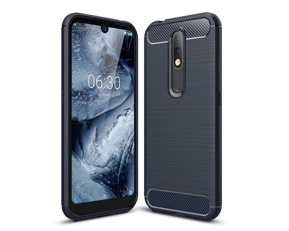 König Design Handyhülle Nokia 4.2, Nokia 4.2 Handyhülle Carbon Optik Backcover Blau König Design Handyhülle Nokia 4.2, Nokia 4.2 Handyhülle Carbon Optik Backcover Blau von König Design