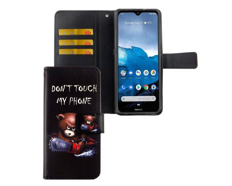 König Design Handyhülle Nokia 6.2, Nokia 6.2 Handyhülle Bookcover Schwarz von König Design