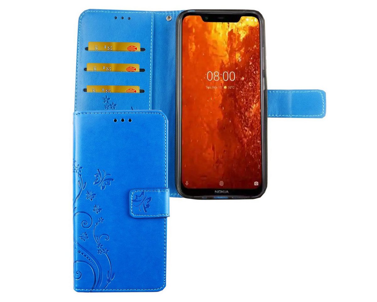 König Design Handyhülle Nokia 8.1, Nokia 8.1 Handyhülle Bookcover Blau König Design Handyhülle Nokia 8.1, Nokia 8.1 Handyhülle Bookcover Blau von König Design