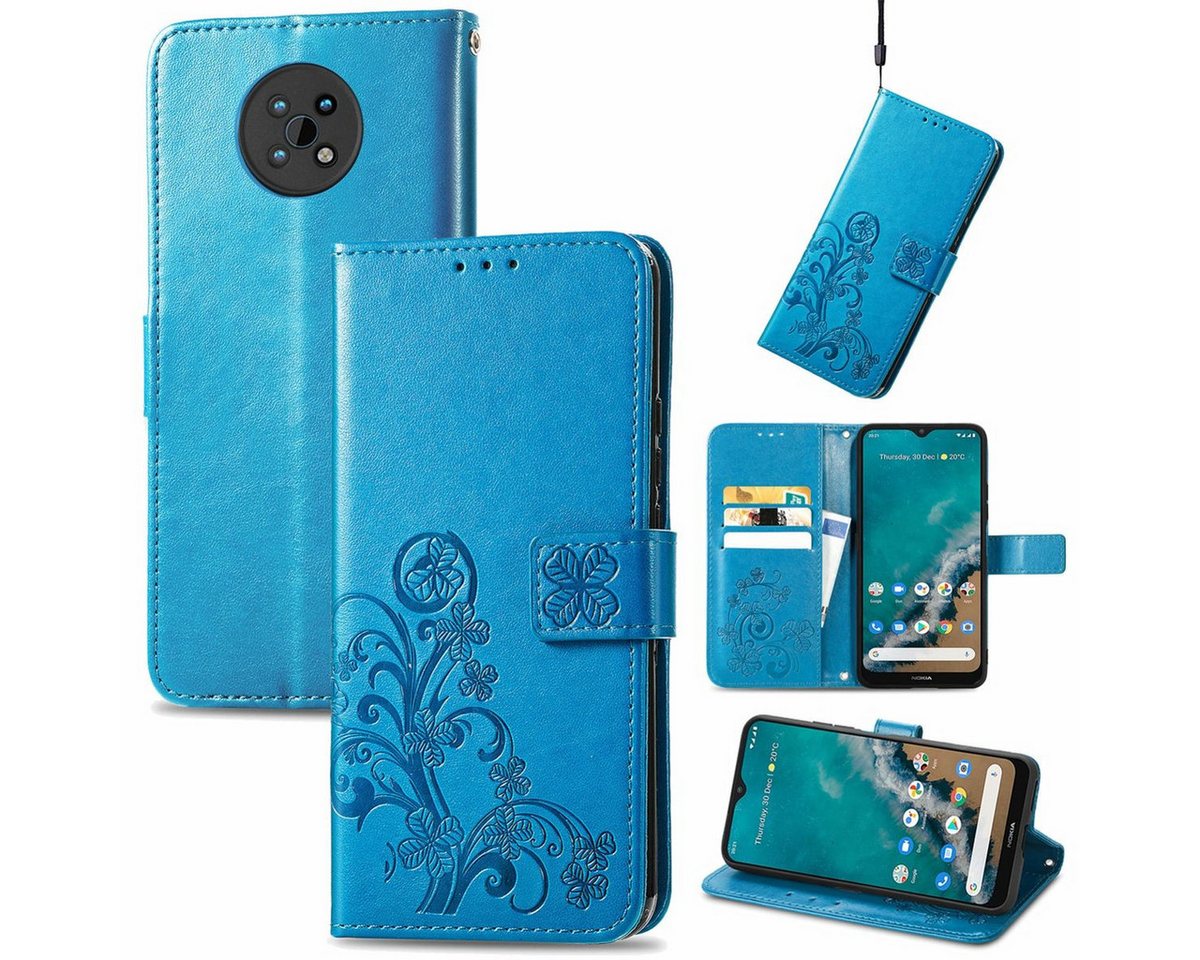 König Design Handyhülle Nokia G50, Schutzhülle Schutztasche Case Cover Etuis Wallet Klapptasche Bookstyle von König Design