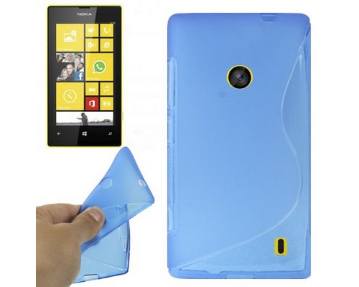 König Design Handyhülle Nokia Lumia 520, Nokia Lumia 520 Handyhülle Backcover Blau von König Design