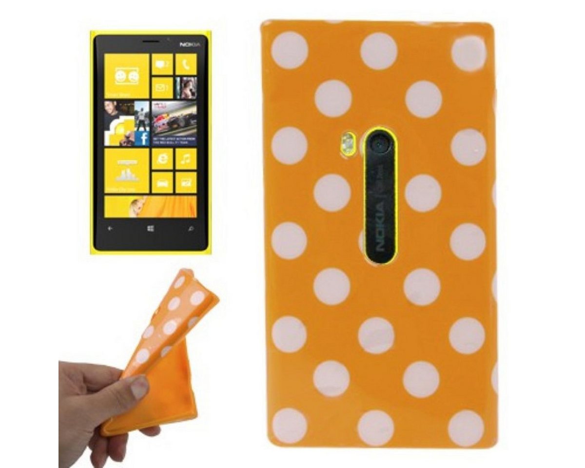 König Design Handyhülle Nokia Lumia 920, Nokia Lumia 920 Handyhülle Backcover Orange von König Design