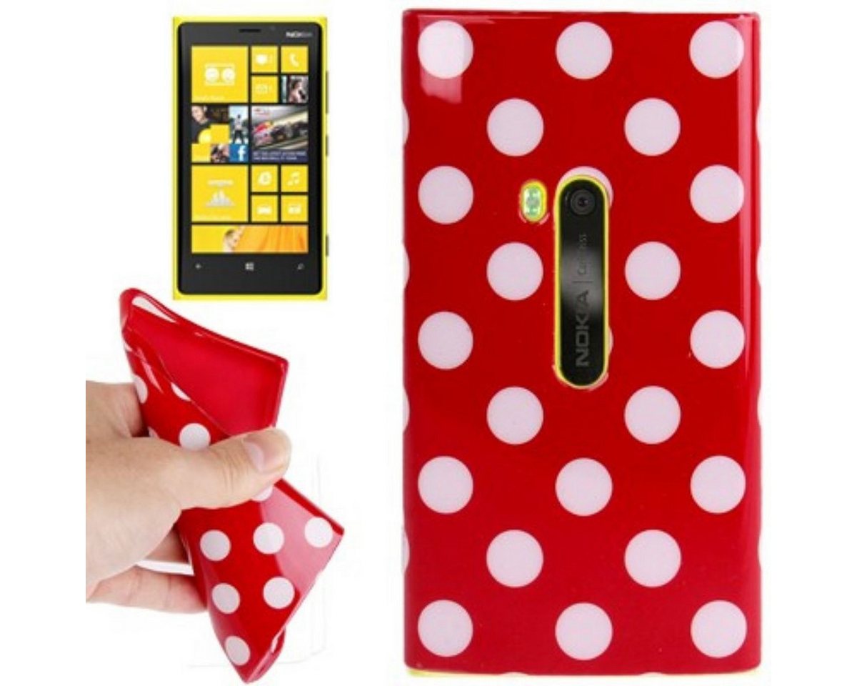 König Design Handyhülle Nokia Lumia 920, Nokia Lumia 920 Handyhülle Backcover Rot von König Design