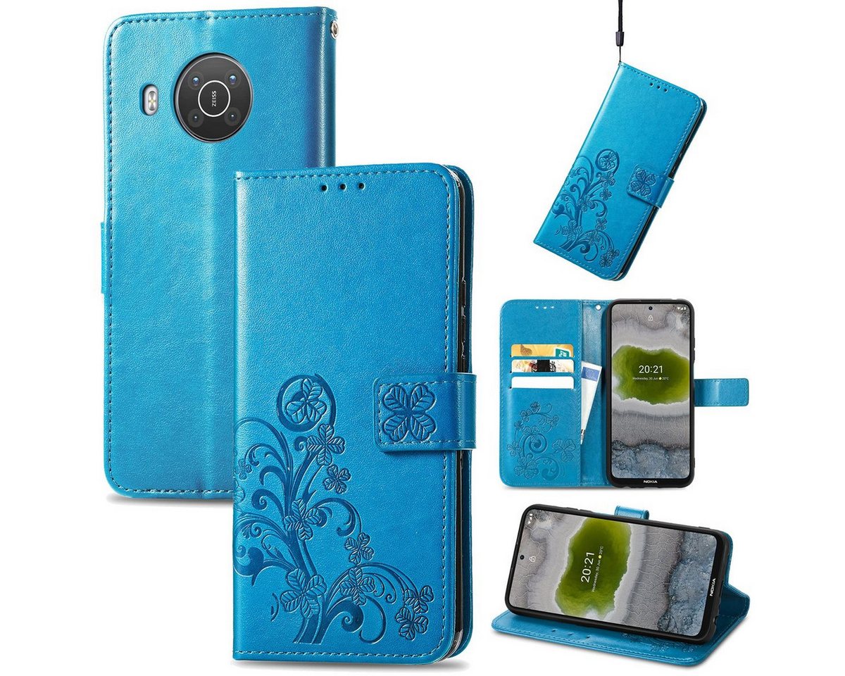 König Design Handyhülle Nokia X10, Schutzhülle Schutztasche Case Cover Etuis Wallet Klapptasche Bookstyle von König Design