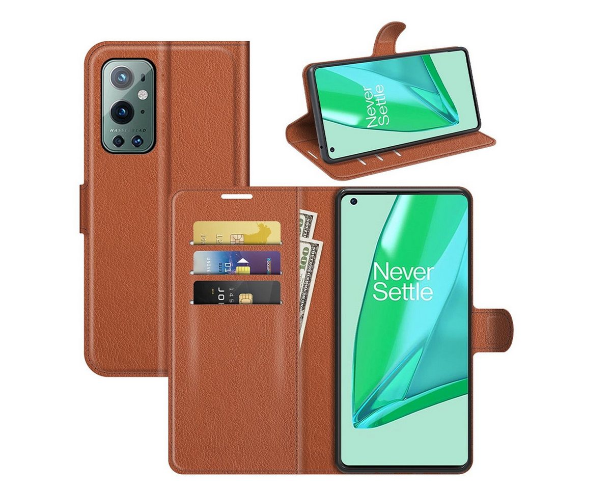 König Design Handyhülle OnePlus 9 Pro, Schutzhülle Schutztasche Case Cover Etuis Wallet Klapptasche Bookstyle von König Design