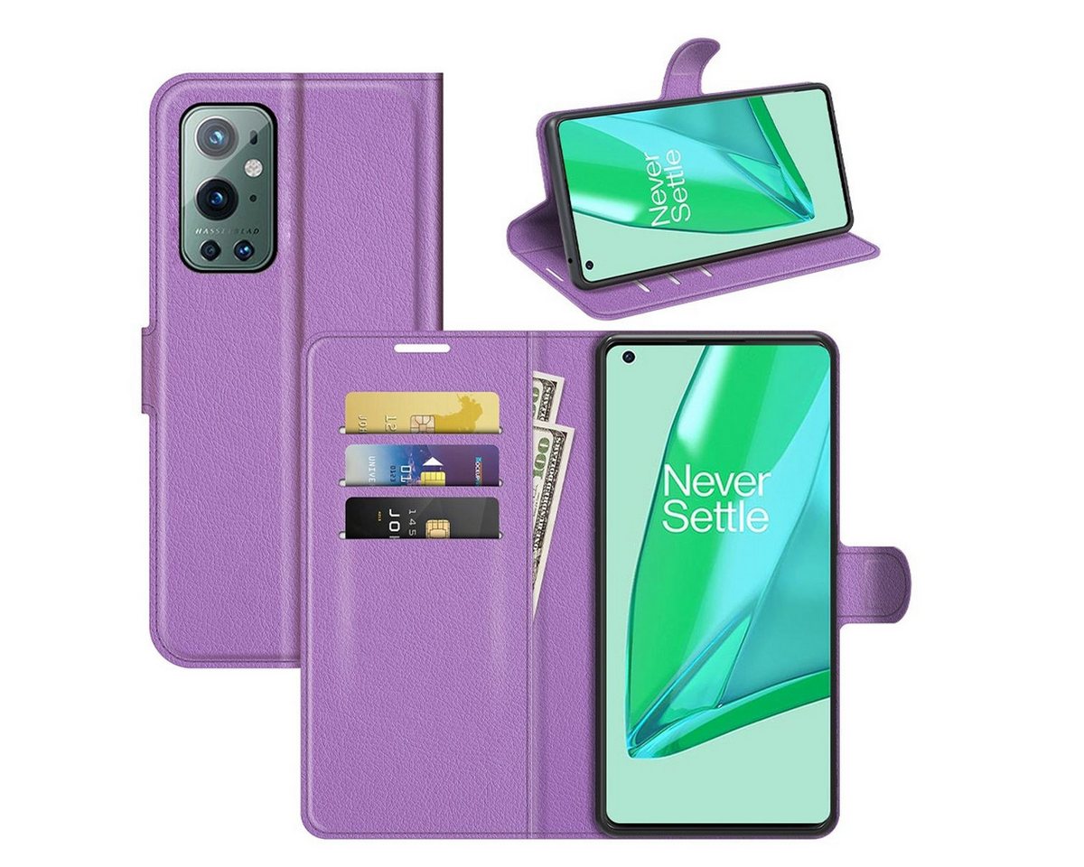 König Design Handyhülle OnePlus 9 Pro, Schutzhülle Schutztasche Case Cover Etuis Wallet Klapptasche Bookstyle von König Design