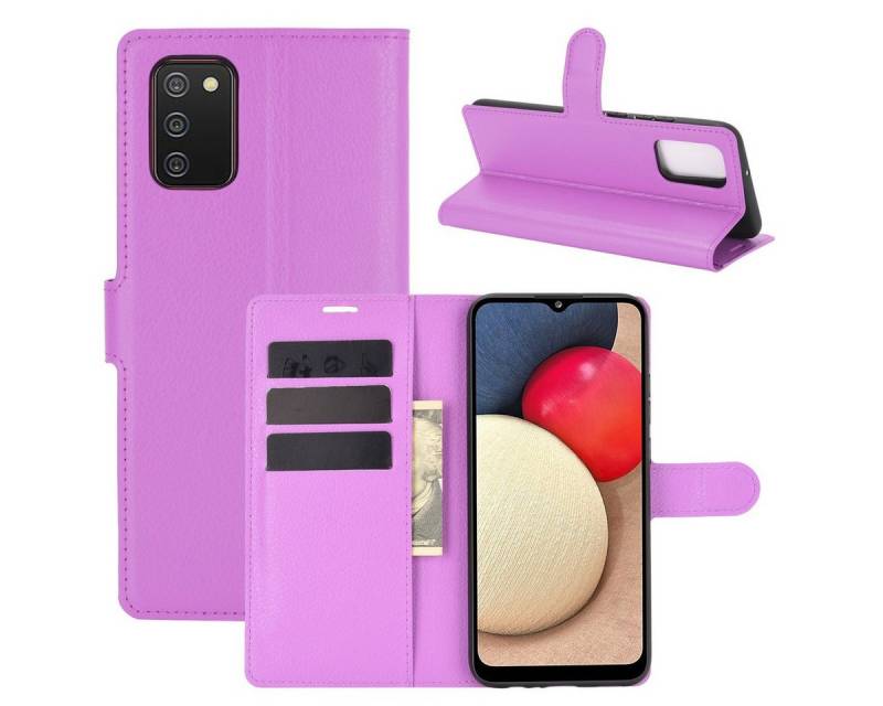 König Design Handyhülle Samsung Galaxy A02s, Schutzhülle Schutztasche Case Cover Etuis Wallet Klapptasche Bookstyle von König Design