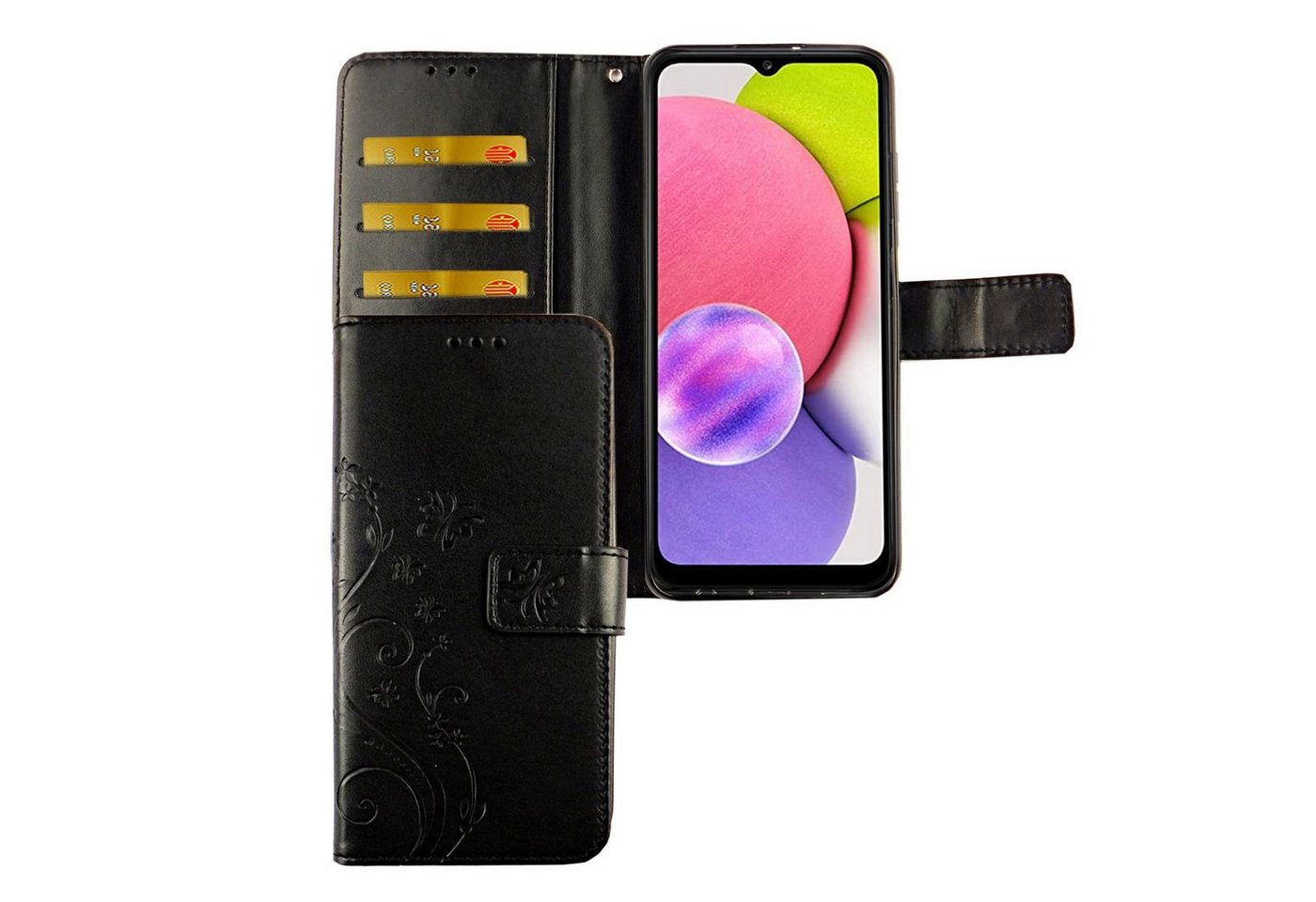 König Design Handyhülle Samsung Galaxy A02s, Schutzhülle für Samsung Galaxy A02s Tasche Handy Hülle Schutz-Cover Flip-Case mit Kartenfach Schwarz Schwarz König Design Handyhülle Samsung Galaxy A02s, Schutzhülle für Samsung Galaxy A02s Tasche Handy Hülle Schutz-Cover Flip-Case mit Kartenfach Schwarz Schwarz von König Design