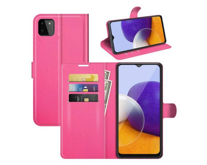 König Design Handyhülle Samsung Galaxy A22 5G, Schutzhülle Schutztasche Case Cover Etuis Wallet Klapptasche Bookstyle von König Design