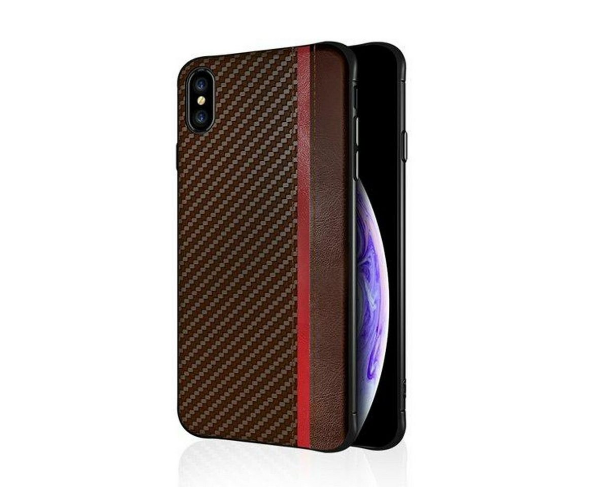 König Design Handyhülle Samsung Galaxy A30s, Samsung Galaxy A30s Handyhülle Carbon Backcover Braun von König Design