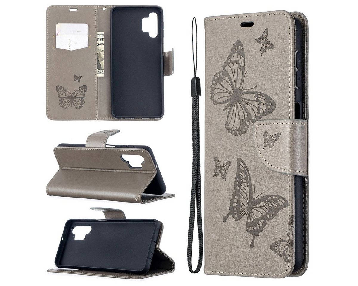 König Design Handyhülle Samsung Galaxy A32 5G, Schutzhülle Schutztasche Case Cover Etuis Wallet Klapptasche Bookstyle von König Design