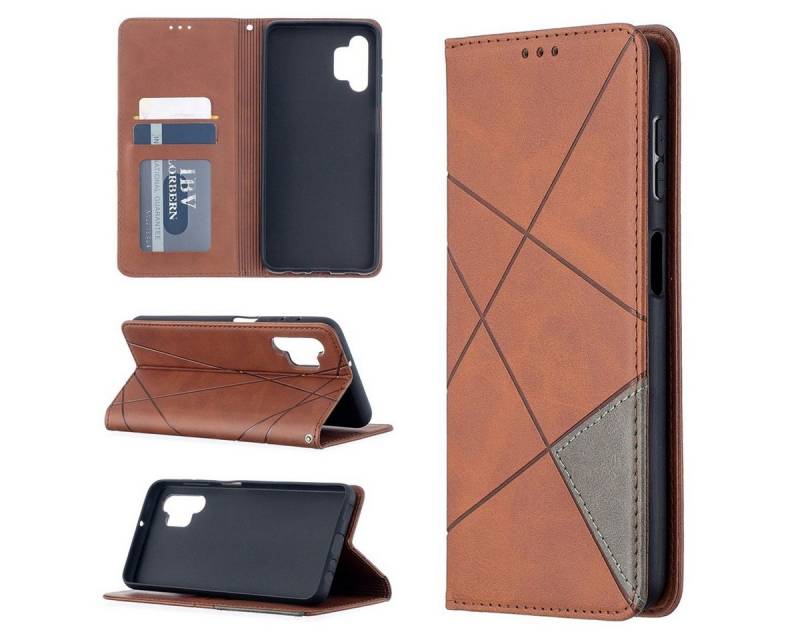 König Design Handyhülle Samsung Galaxy A32 5G, Schutzhülle Schutztasche Case Cover Etuis Wallet Klapptasche Bookstyle von König Design