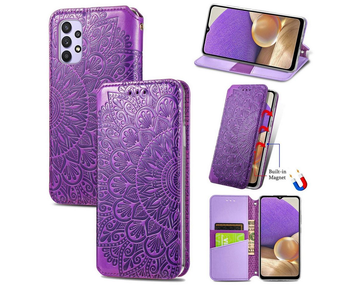 König Design Handyhülle Samsung Galaxy A32 5G, Schutzhülle Schutztasche Case Cover Etuis Wallet Klapptasche Bookstyle König Design Handyhülle Samsung Galaxy A32 5G, Schutzhülle Schutztasche Case Cover Etuis Wallet Klapptasche Bookstyle von König Design