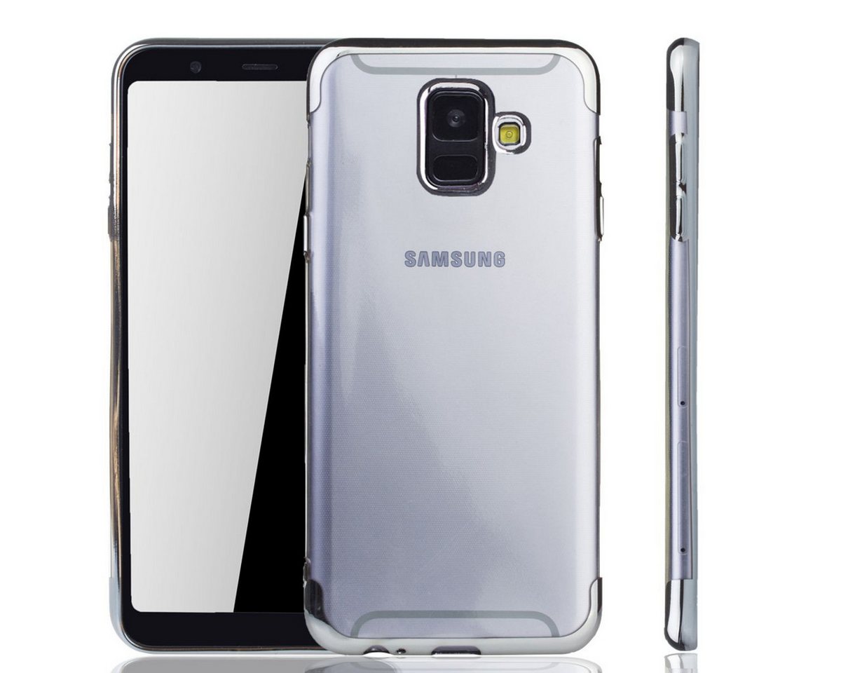 König Design Handyhülle Samsung Galaxy A6 (2018), Samsung Galaxy A6 (2018) Handyhülle Bumper Backcover Silber von König Design