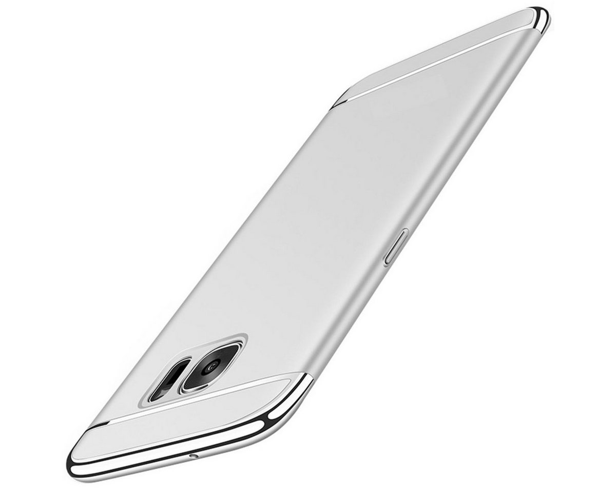 König Design Handyhülle Samsung Galaxy A6 Plus (2018), Samsung Galaxy A6 Plus (2018) Handyhülle Backcover Silber von König Design