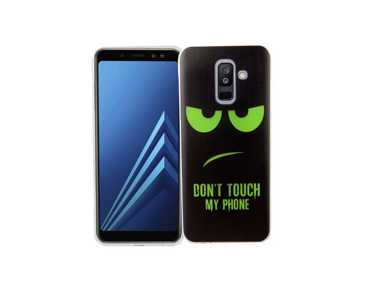 König Design Handyhülle Samsung Galaxy A6 Plus (2018), Samsung Galaxy A6 Plus (2018) Handyhülle Bumper Backcover Schwarz von König Design