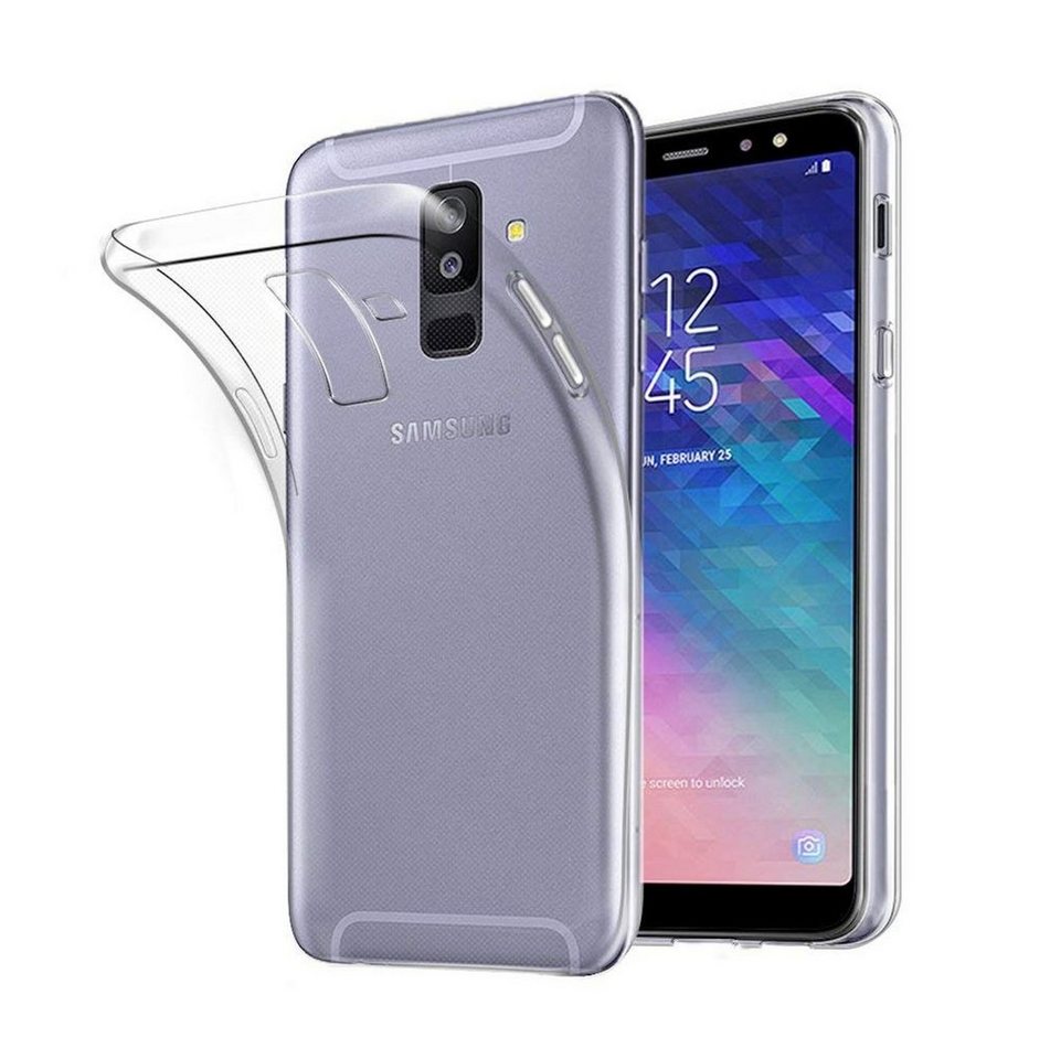 König Design Handyhülle Samsung Galaxy A6 Plus (2018), Samsung Galaxy A6 Plus (2018) Handyhülle Ultra Dünn Bumper Backcover Transparent von König Design