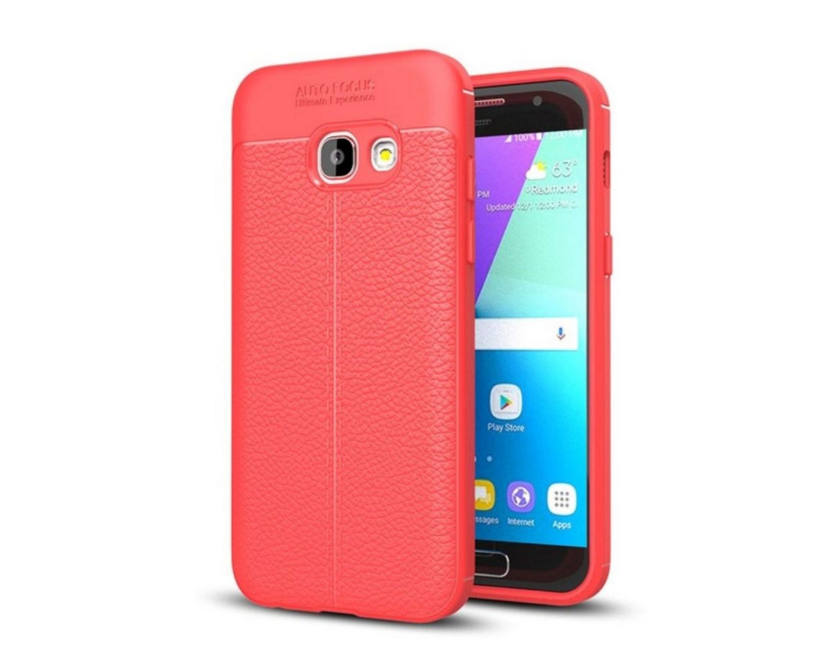 König Design Handyhülle Samsung Galaxy A7 (2017), Samsung Galaxy A7 (2017) Handyhülle Backcover Rot von König Design