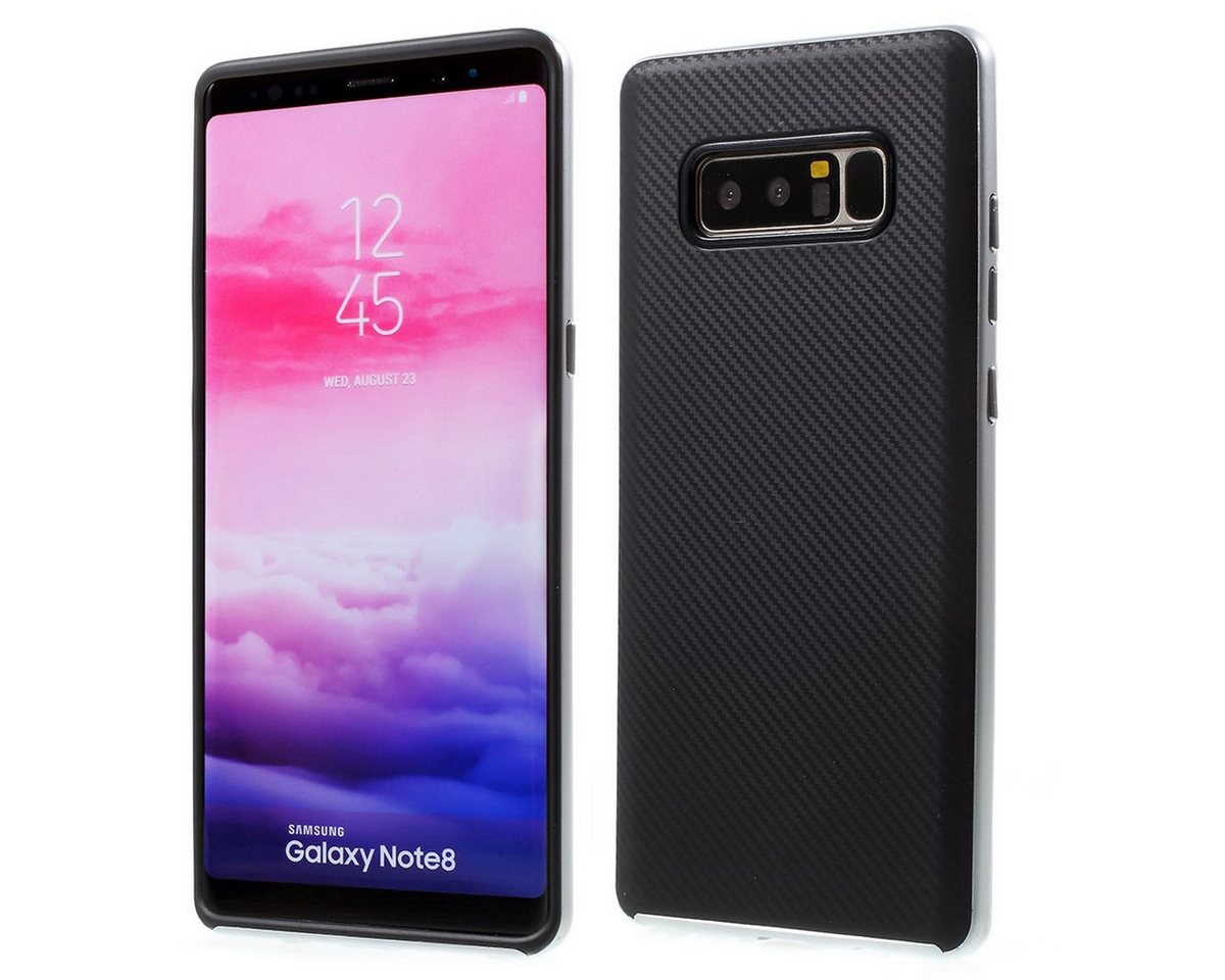 König Design Handyhülle Samsung Galaxy A7 (2017), Samsung Galaxy A7 (2017) Handyhülle Backcover Silber von König Design