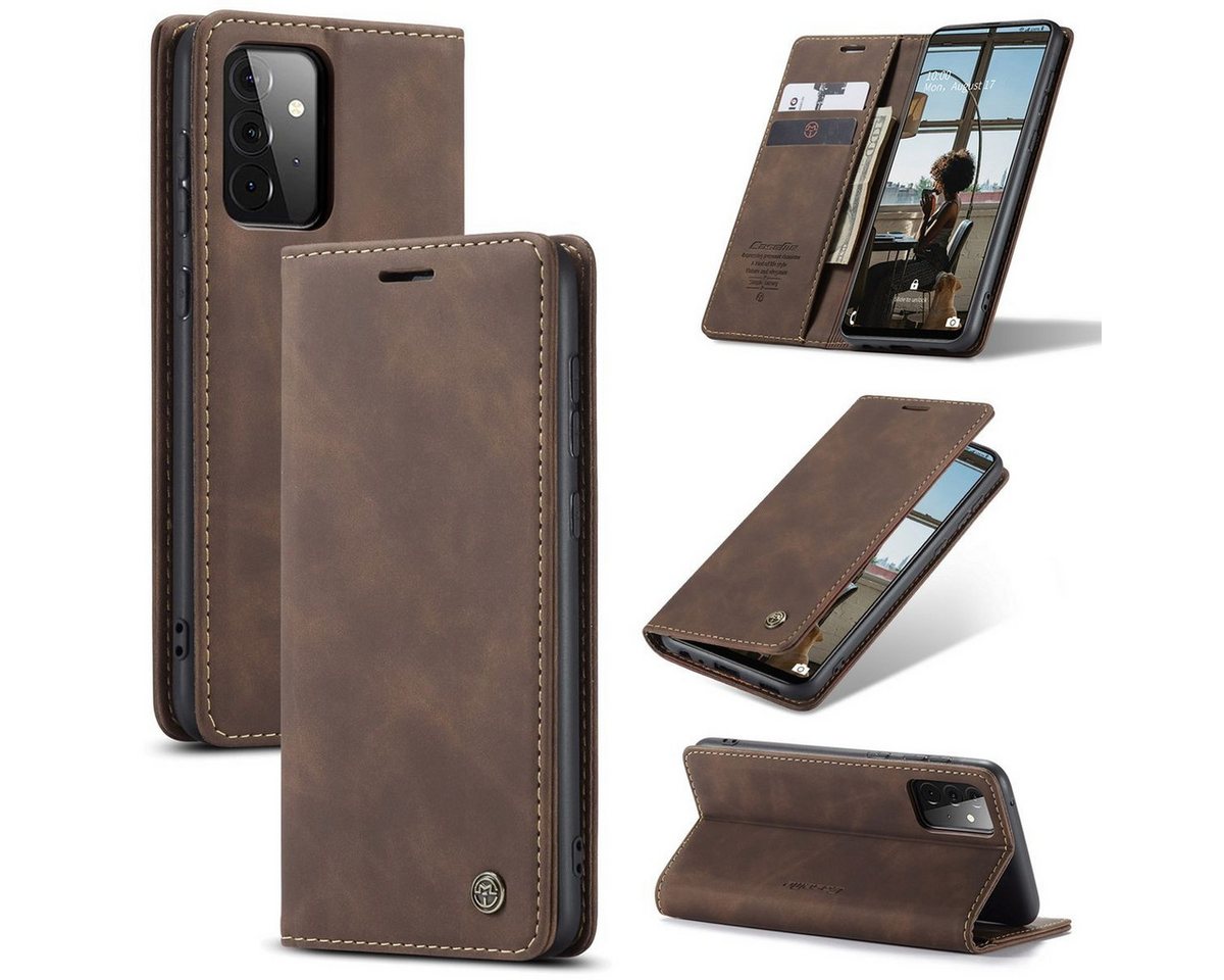 König Design Handyhülle Samsung Galaxy A72 5G, Schutzhülle Schutztasche Case Cover Etuis Wallet Klapptasche Bookstyle von König Design