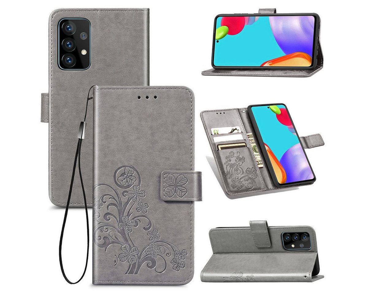 König Design Handyhülle Samsung Galaxy A72 5G, Schutzhülle Schutztasche Case Cover Etuis Wallet Klapptasche Bookstyle von König Design