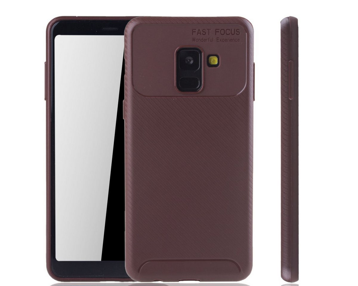 König Design Handyhülle Samsung Galaxy A8 (2018), Samsung Galaxy A8 (2018) Handyhülle Backcover Braun von König Design