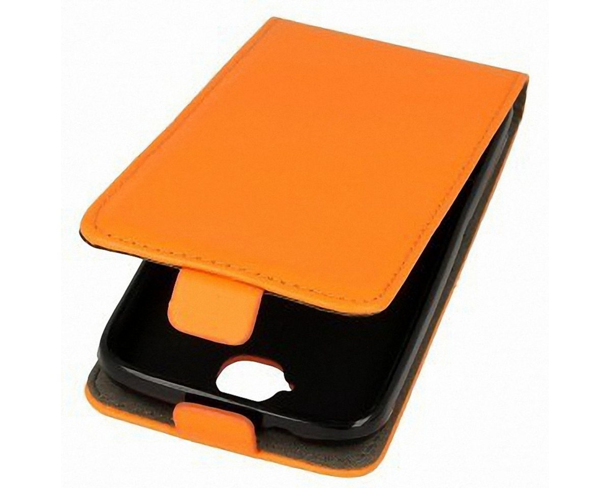 König Design Handyhülle Samsung Galaxy J1 (2015), Samsung Galaxy J1 (2015) Handyhülle Backcover Orange von König Design