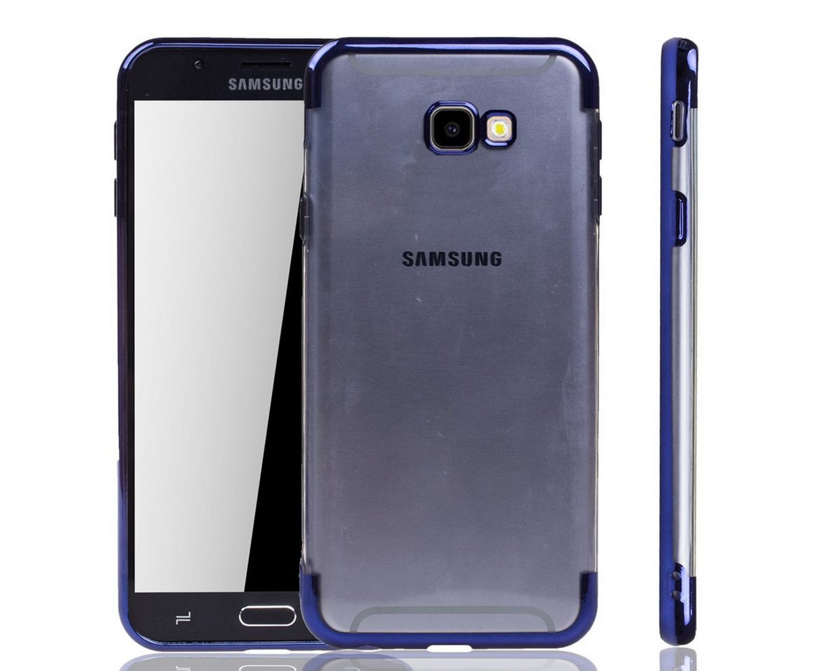 König Design Handyhülle Samsung Galaxy J4 Plus, Samsung Galaxy J4 Plus Handyhülle Bumper Backcover Blau von König Design