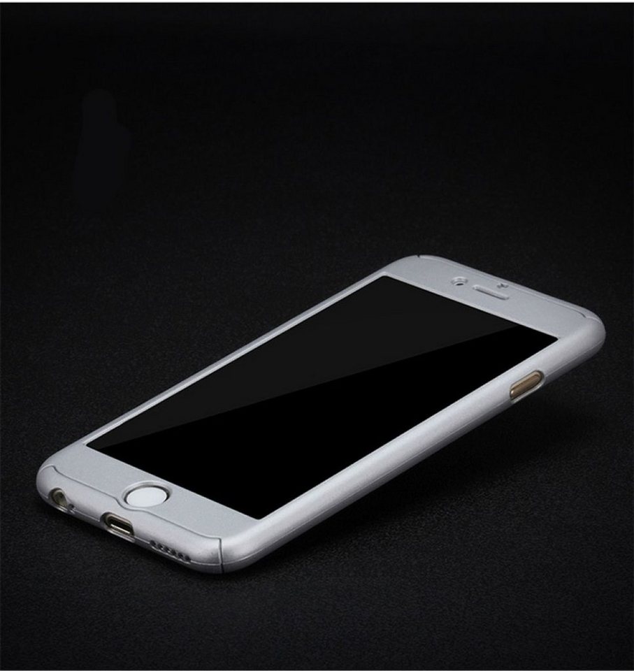König Design Handyhülle Samsung Galaxy J5 (2017) US Version, Samsung Galaxy J5 (2017) US Version Handyhülle 360 Grad Schutz Full Cover Silber von König Design