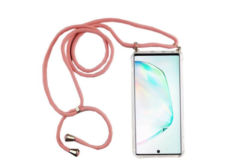 König Design Handyhülle Samsung Galaxy Note 10 Plus, Samsung Galaxy Note 10 Plus Handykette Handyhülle Umhängetasche Transparent von König Design