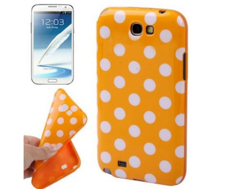 König Design Handyhülle Samsung Galaxy Note 2 N7100, Samsung Galaxy Note 2 N7100 Handyhülle Backcover Orange von König Design