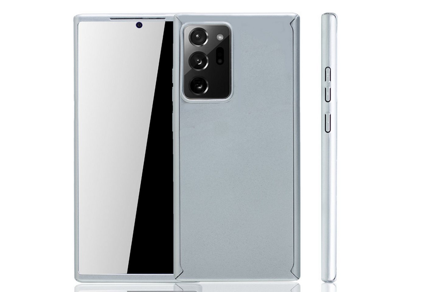 König Design Handyhülle Samsung Galaxy Note 20 Ultra, Samsung Galaxy Note 20 Ultra Handyhülle 360 Grad Cover Displayschutz Full Cover Silber König Design Handyhülle Samsung Galaxy Note 20 Ultra, Samsung Galaxy Note 20 Ultra Handyhülle 360 Grad Cover Displayschutz Full Cover Silber von König Design
