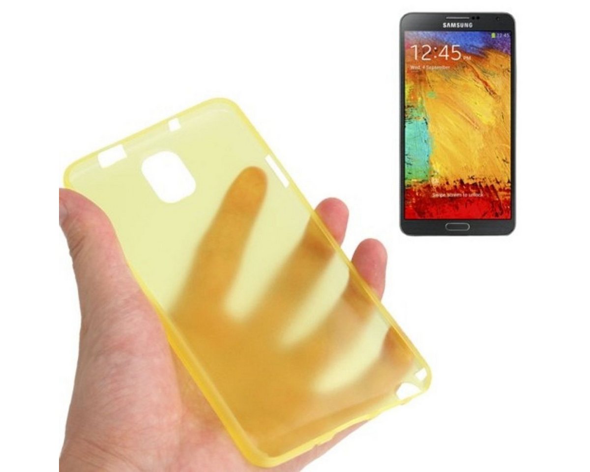 König Design Handyhülle Samsung Galaxy Note 3, Samsung Galaxy Note 3 Handyhülle Backcover Gelb von König Design