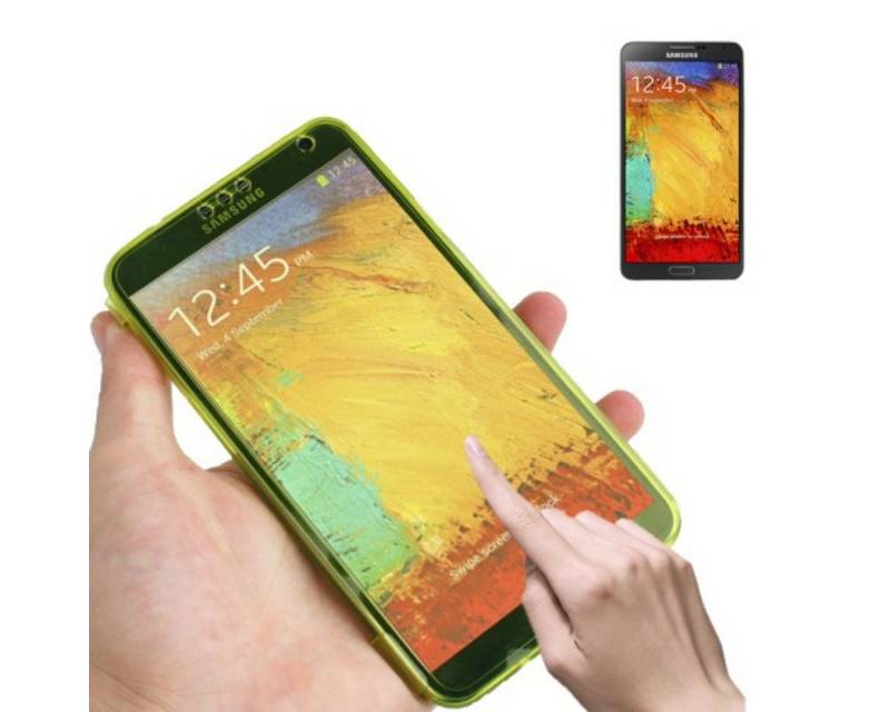 König Design Handyhülle Samsung Galaxy Note 3, Samsung Galaxy Note 3 Handyhülle Backcover Gelb von König Design