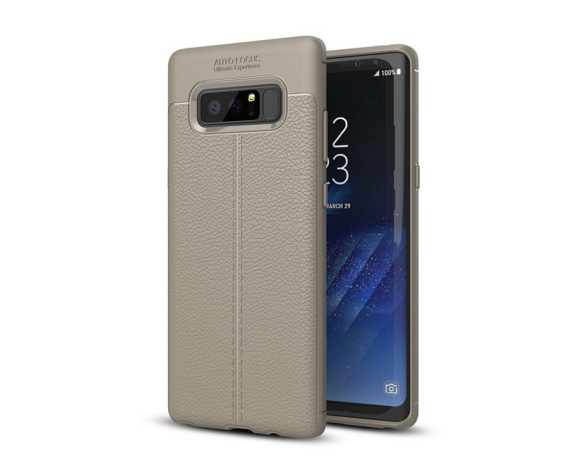 König Design Handyhülle Samsung Galaxy Note 8, Samsung Galaxy Note 8 Handyhülle Backcover Grau von König Design