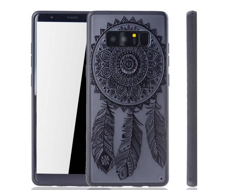 König Design Handyhülle Samsung Galaxy Note 8, Samsung Galaxy Note 8 Handyhülle Backcover Schwarz von König Design